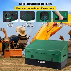 VEVOR Outdoor Storage Box Patio Deck Box 870,6 L Αδιάβροχος μουσαμάς PE