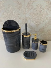 Stewehome Σετ μπάνιου 5 τεμαχίων με σχέδιο μάρμαρο από ακρυλικό