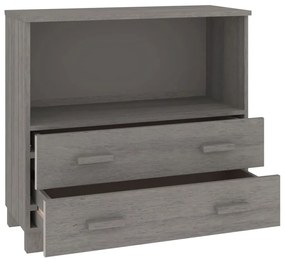 vidaXL Ντουλάπι HAMAR Αν. Γκρι 85 x 35 x 80 εκ. από Μασίφ Ξύλο Πεύκου
