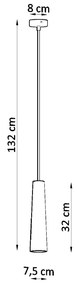 Κρεμαστό φωτιστικό Electra 1,κεραμικό,1xGU10/40w