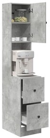 vidaXL Ντουλάπα Κουζίνας Γκρι 35 x 50 x 180 εκ. Επεξεργασμένο ξύλο