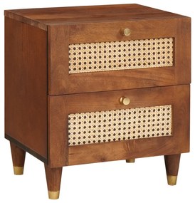 vidaXL Κομοδίνα με συρτάρι 2 pcs 40 x 33.5 x 46 εκ