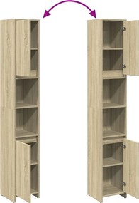 vidaXL Στήλη Μπάνιου Sonoma Δρυς 30 x 30 x 183,5 εκ. από Ξύλο