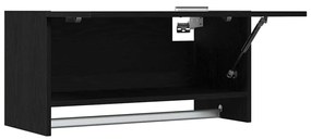 vidaXL Ντουλάπι με πόρτα Μαύρο 70 x 32.5 x 35 cm Επεξεργασμένο ξύλο