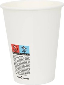 vidaXL Χάρτινα κύπελλα καφέ 1000 τεμάχια 12oz 300ml Λευκό