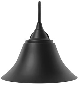 GloboStar® BELL 01038 Vintage Industrial Φωτιστικό Τοίχου Απλίκα Μονόφωτο Μαύρο Καμπάνα Φ30 x Μ35 x Π30 x Υ30cm