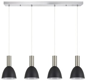 Φωτιστικό Οροφής - Ράγα Adept Tube 77-8462 85x16x300cm 4xE27 60W Nickel-Black Homelighting