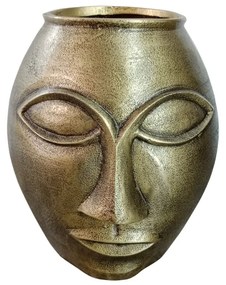 Βάζο Αλουμινίου Harga 022150 D23xH27cm Antique Gold Aluminium