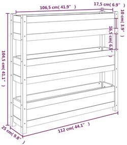 ΖΑΡΝΤΙΝΙΕΡΑ ΚΑΦΕ ΜΕΛΙ 112X25X104,5 ΕΚ. ΑΠΟ ΜΑΣΙΦ ΞΥΛΟ ΠΕΥΚΟΥ 823923