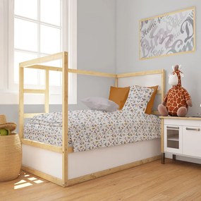 Παπλωματοθήκη Βρεφική Fox 527 Grey DimCol 120x160cm 100% Βαμβάκι
