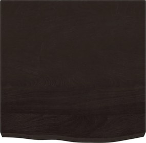 vidaXL Πάγκος Μπάνιου Σκούρο Καφέ 60x60x(2-6) εκ. Επεξεργ. Μασίφ Ξύλο