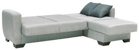 Γωνιακός Καναπές Κρεβάτι New Dolce Fylliana Ανοιχτό Γκρί 240x146x85εκ 240x146x85 εκ.