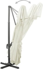 vidaXL Ομπρέλα Κήπου με Διπλή Επιφάνεια Άμμου 400x300 εκ.