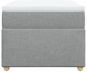 vidaXL Κρεβάτι Boxspring με Στρώμα Ανοιχτό Γκρι 100x200 εκ. Υφασμάτινο