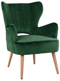 Velvet Armchair Mylie in Cypress Green color  66x75x91 cm