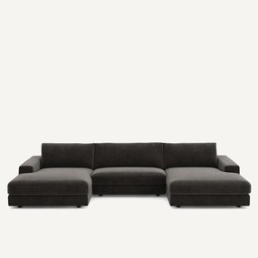 Καναπές 5 θέσεων από βελούδινο chenille, Skander