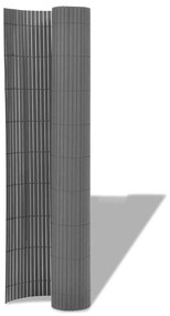 vidaXL Περίφραξη Κήπου Διπλής Όψης Γκρι 150 x 500 εκ. από PVC