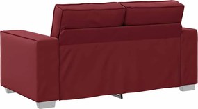 vidaXL Διθέσιος καναπές Κόκκινο 160 cm Τεχνητό Δέρμα