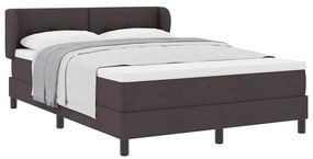 vidaXL Κρεβάτι box spring με στρώμα με στρώμα Σκούρο καφέ Σκούρο καφέ