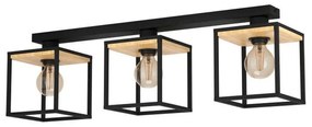 Φωτιστικό Οροφής-Πλαφονιέρα Libertad 99856 86x18x24cm 3xE27 40W Natural-Black Eglo