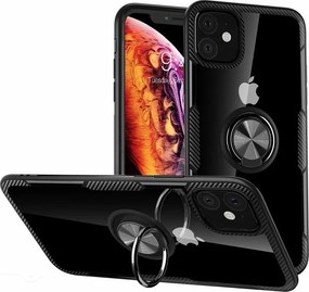 Carbon Clear Ring TPU Apple iPhone 12 mini Μαύρο