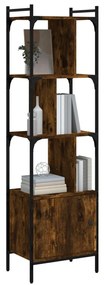 vidaXL Βιβλιοθήκη με Πόρτα Καπνιστή Δρυς 44,5x30x154,5 εκ. Επεξ. Ξύλο