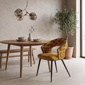 ΚΑΡΈΚΛΕΣ &amp; ΠΟΛΥΘΡΌΝΕΣ SAWYER CHAIR MUSTARD YELLOW A1 HD0358