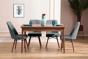 Extendable Dining Table &amp; Chairs Set (5 Pieces) Lidyana - Grey Grey