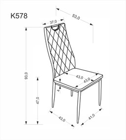 Καρέκλα Steve-Gkri (4) τεμάχια