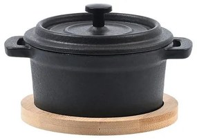 Estia Κατσαρολάκι Iron Μαντεμένιο 10cm Με Βάση Bamboo 01-18696