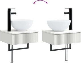 vidaXL Νιπτήρας Τοίχου Λευκό 40 x 35 x 39 εκ. Επεξεργασμένο Ξύλο