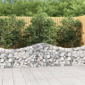 vidaXL Συρματοκιβώτια Τοξωτά 10 τεμ. 200x30x60/80 εκ. Γαλβαν. Ατσάλι