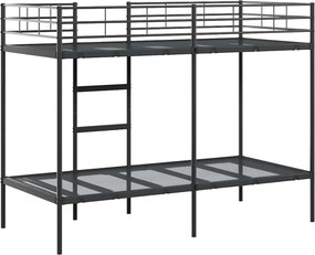 vidaXL Κουκέτα χωρίς στρώμα Μαύρο 90x200 cm Ατσάλι