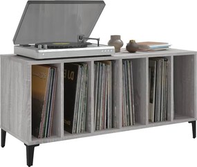 vidaXL Δισκοθήκη Γκρι Sonoma 100 x 38 x 48 εκ. από Επεξεργασμένο Ξύλο