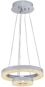 Φωτιστικό Οροφής 414LRC1728 Φ24x120cm Led 1800lm 6/12W 3000K Silver Opviq