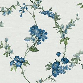 Ταπετσαρία τοίχου Fabric Touch Flower Light Blue FT221213