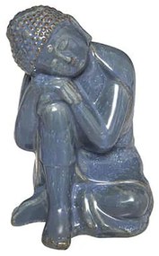 Διακοσμητικός Βούδας 07.182321B 21cm Blue Κεραμικό