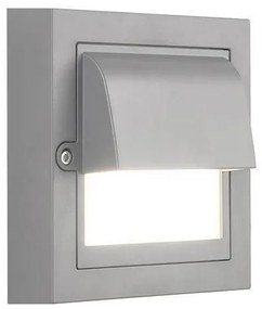 Απλίκα Φωτιστικό Τοίχου LED 6W 3CCT IP65 13,5x13,5cm Senario Pro Eurolamp-145-52126-Γκρι 145-52126