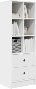 vidaXL Highboard με συρτάρι Λευκό 45,5 x 34 x 127 εκ