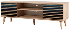 Έπιπλο Τηλεόρασης Truva 863SPH3031 140x40x50cm Oak-Blue