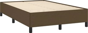 vidaXL Κρεβάτι Boxspring με Στρώμα &amp; LED Σκ.Καφέ 120x190εκ. Υφασμάτινο