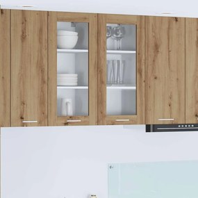 vidaXL Κρεμαστό ντουλάπι 2 pcs Artisan Oak Επεξεργασμένο Ξύλο