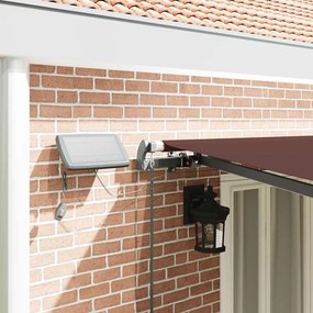 vidaXL Τέντα Πτυσσόμενη Χειροκίνητη με LED Καφέ 600x300 εκ.