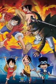 Αφίσα One Piece - Ace Sabo Luffy, (61 x 91.5 cm)