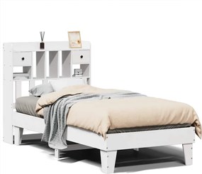 vidaXL Σκελετός Κρεβ. Χωρίς Στρώμα Λευκό 90x190 εκ Μασίφ Πεύκο