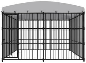 vidaXL Κλουβί Σκύλου Εξωτερικού Χώρου 300 x 300 x 210 εκ. με Στέγαστρο