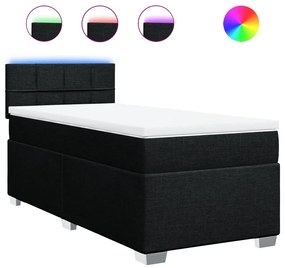 ΚΡΕΒΑΤΙ BOXSPRING ΜΕ ΣΤΡΩΜΑ ΜΑΥΡΟ 90X190 ΕΚ.ΥΦΑΣΜΑΤΙΝΟ 3288045