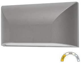 Απλίκα Φωτιστικό Τοίχου LED 6W Οβάλ ΙΡ65 3CCT Lumen-9-96668-Γκρι 9-96668