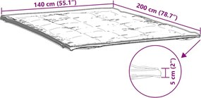 vidaXL Προστατευτικό στρώματος Λευκό 140x200 εκ.