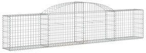 vidaXL Συρματοκιβώτια Τοξωτά 8 τεμ. 300x30x60/80 εκ. Γαλβαν. Ατσάλι
